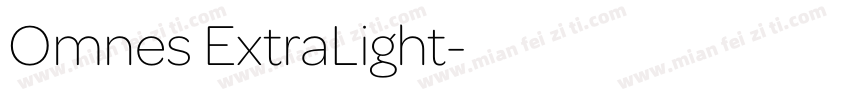 Omnes ExtraLight字体转换